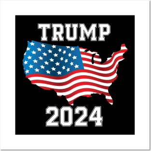 Retro President Donald Trump 2024 Posters and Art